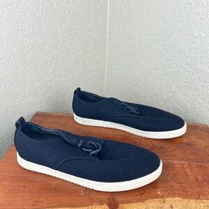 Clae Ellington textile lace up navy blue sneaker